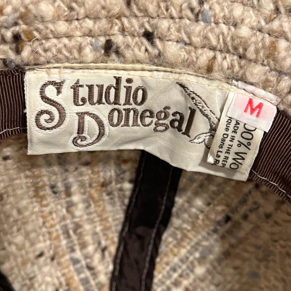 Vintage STUDIO DONEGAL wool tweed bucket hat M - Picture 4 of 5